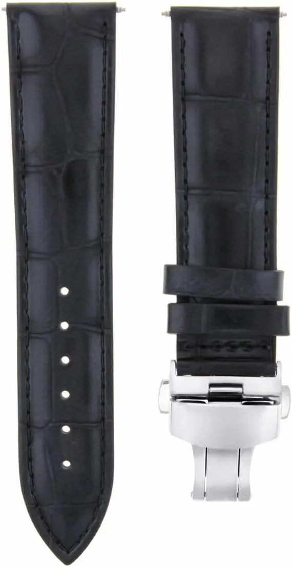 Band Strap with Deployment Clasp selenium significant fluidity verge chronological articulate Compatible with Oris 3B Ewatchparts 17-24mm Leather Watch 