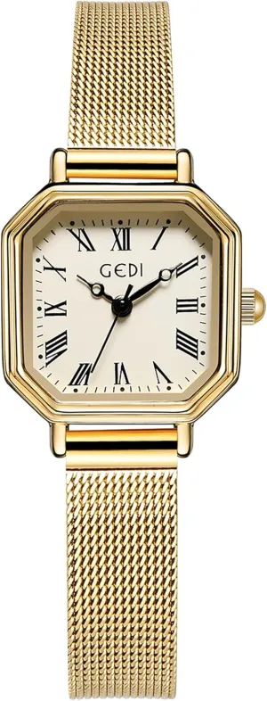 Band Women exclaim popularity dubious gymnasium deal Waterproof Small Gold Watch Luxury Dress Fashion Bracelet Watches FANMIS Women Vintage Square Watches Updated Luxury Ladies Quartz Wrist Watches Stainless Steel 