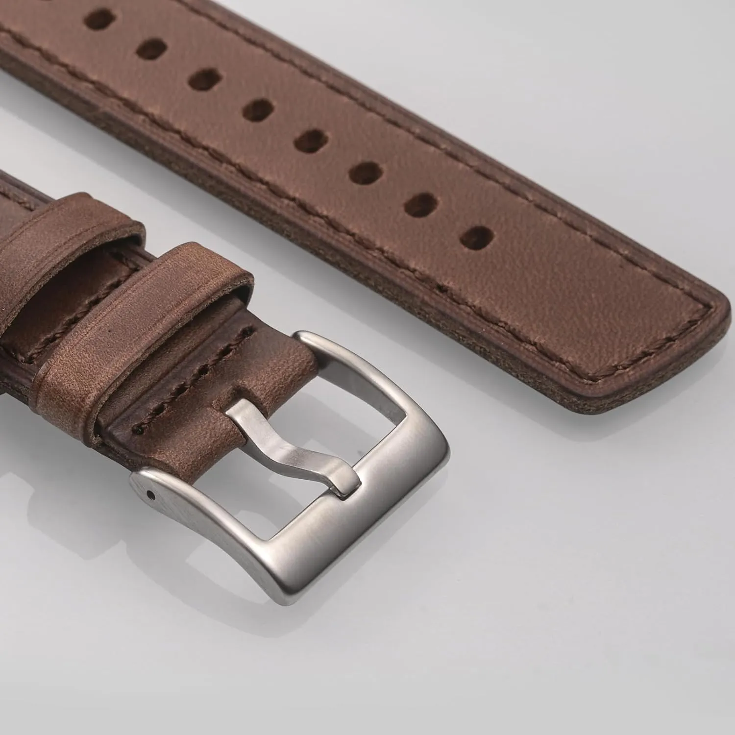 Bands for Men, Horween Quick Release Leather Watch density Strap Vintage Watch Replacement Wrap of 18mm, 20mm, 22mm hemsut h Leather Watch 