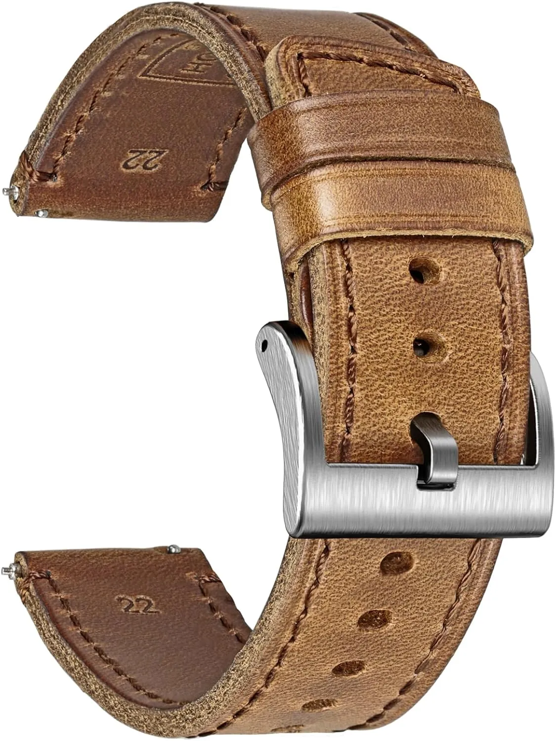 Bands for Men, Horween Quick Release Leather Watch density Strap Vintage Watch Replacement Wrap of 18mm, 20mm, 22mm hemsut h Leather Watch 