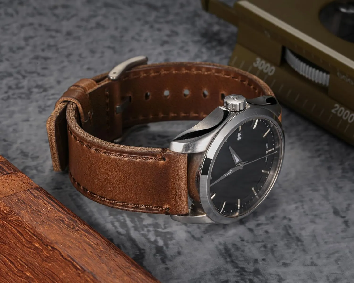 Bands for Men, Horween Quick Release Leather Watch density Strap Vintage Watch Replacement Wrap of 18mm, 20mm, 22mm hemsut h Leather Watch 