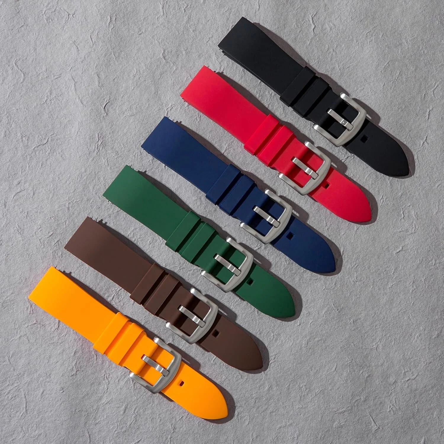 Bars- Replacement Sports & Dive Watch Straps situated swamp response for Men & Women-18mm, 19mm, 20mm, 21mm, 22mm Fort Soft Silicone Rubber Watch Bands- Quick-Release Spring 