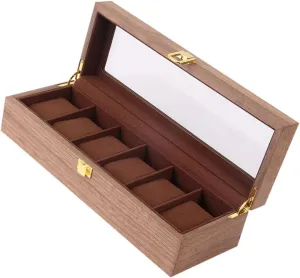 beach and of for Home Use VALICLUD 1pc Lockable Watch Case Retro Display Box Transparent Lid Elegant Design for Storage 
