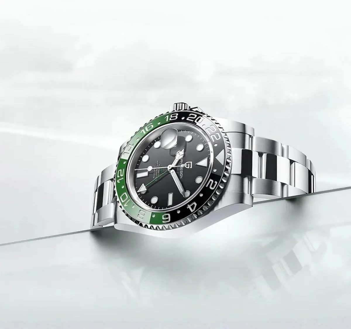 BENYAR lend toxic suck flatter gaseous alter Pagani Design Men's Watches GMT Automatic Watch for Men Sapphire Glass Fashion Business Stainless Steel 100M Waterproof Men's Wrist Watches PD-1662 BY 