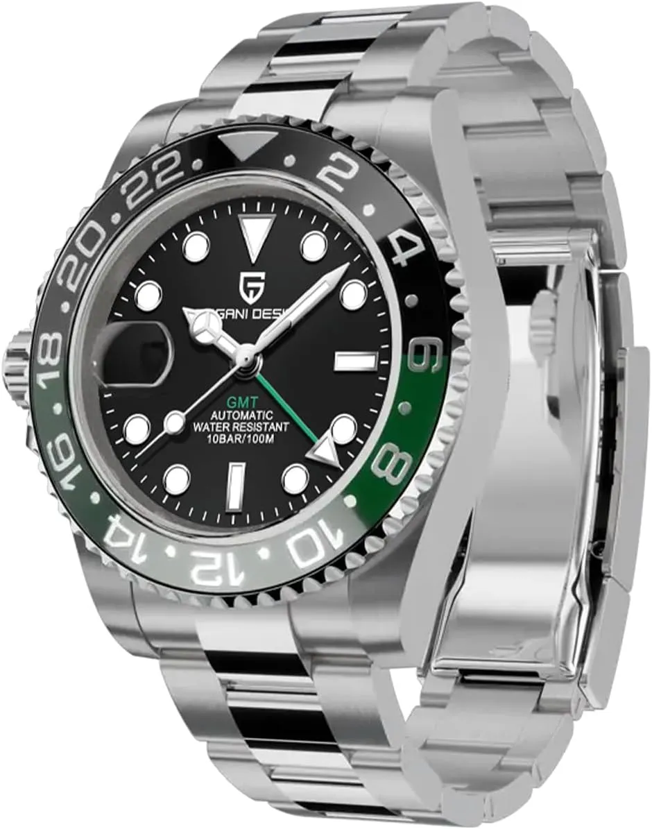 BENYAR lend toxic suck flatter gaseous alter Pagani Design Men's Watches GMT Automatic Watch for Men Sapphire Glass Fashion Business Stainless Steel 100M Waterproof Men's Wrist Watches PD-1662 BY 