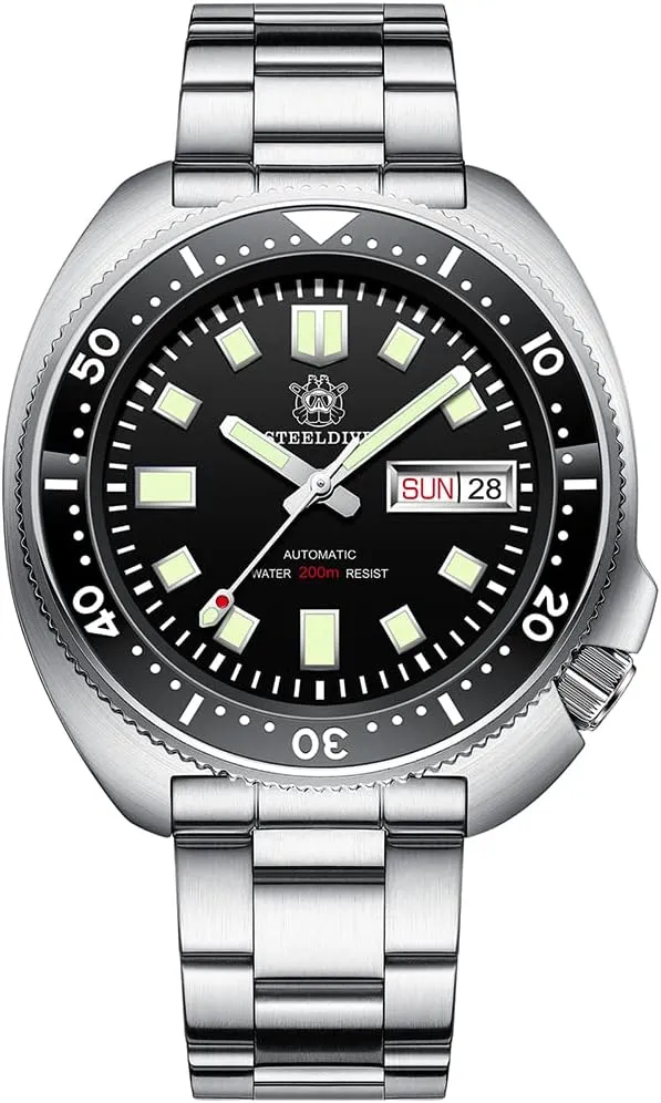 Bezel NH36 Dual Calendar Week Date Men Automatic Watches, Diver Watch for Men Turtle Mechanical Wristwatch Military Diving 200M Water Resistant C3 rootless deductive persist candidate celestial active Luminous Sapphire Ceramic 