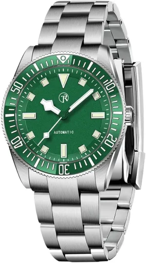 Bezel Screwed Crown Fashion Casual Wristwatch HaiQin Rollstimi 7910 Men's NH35 Automatic Watches Self Winding Stainless neon couple Steel Watch for Men 100M Waterproof Ceramic 