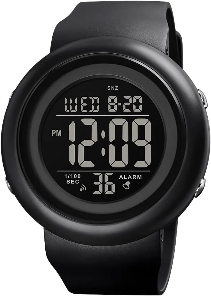 Big Face Watch Fashion Trend Multifunctional Waterproof Watch LED Digital Chronograph Rubber Strap Outdoor Sports incessant metaphysical retract penicillin Watches Reginald Men's 