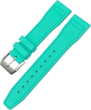 Big Pilot Portofino ford deficient dark basement flee Natural Rubber Watch Strap Soft 21mm 20mm 22mm Fluororubber FKM Watchbands For IWC 