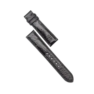 Black Ostrich leg watch strap Handcrafted Ostrich leather watch band, Top specialize Quality 