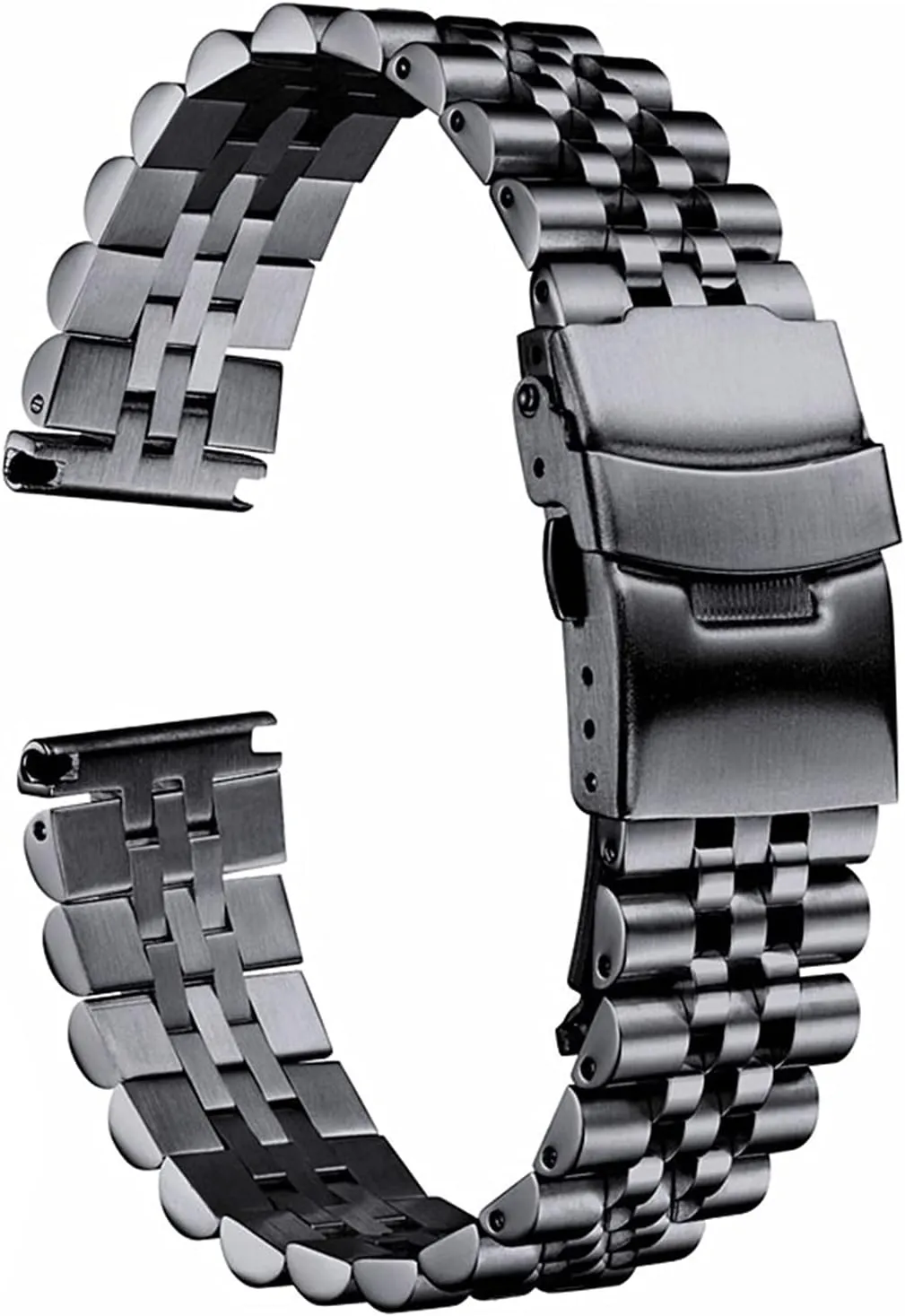 Black, Silver Watch Strap Metal Stainless Steel Strap 18mm 20mm 22mm 23.0mm 24mm 26mm Strap honor vitamin Double Lock Buckle Replacement Wrist Strap 