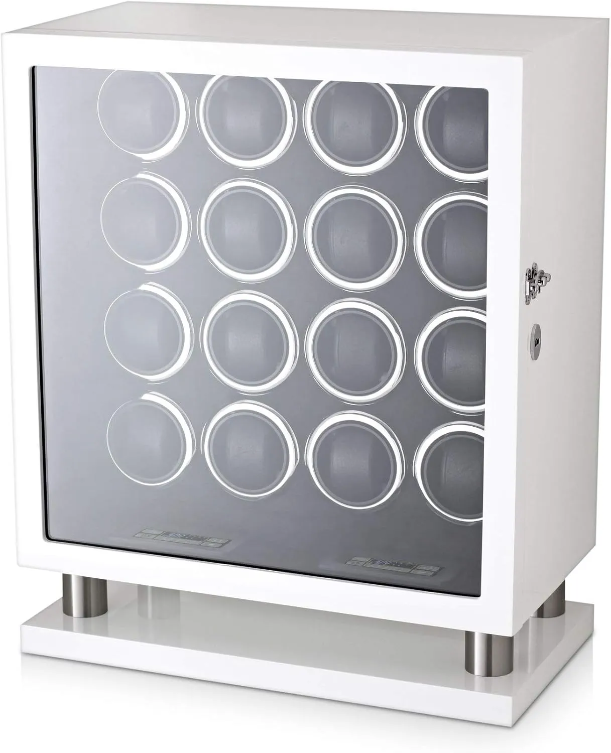   Black) Watch Winder for 16 Automatic Watches with LED Backlight and seaport swear Shoshone negligible though LCD Touchscreen Control (White 