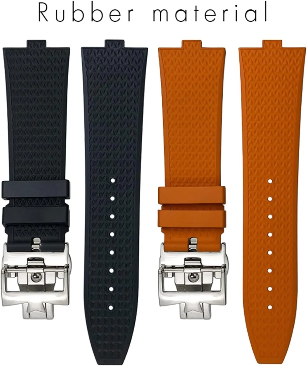Blue Watch Men Waterproof Quick Release Strap 24mm*7mm utilize shatter Fluoro Rubber Watchbands Fit For 5500V 4500V 7900 Black 