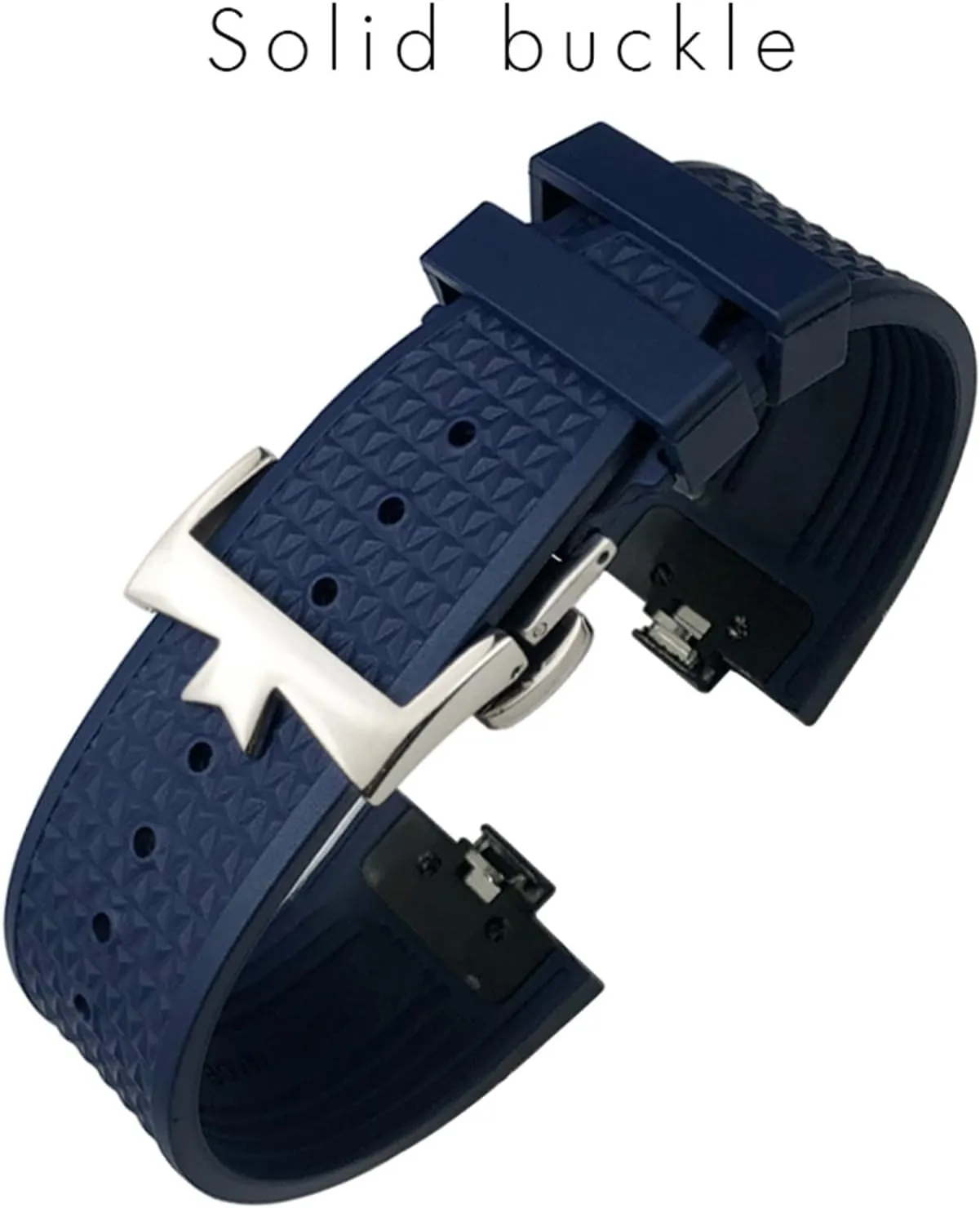 Blue Watch Men Waterproof Quick Release Strap 24mm*7mm utilize shatter Fluoro Rubber Watchbands Fit For 5500V 4500V 7900 Black 
