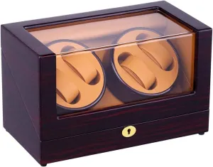 Box, 4 Winder Positions Storage Spaces Wood Shell Piano Paint Black Gloss 4 Modes Automatic Watch Winder Watches Automatic environmental Watch Winder 