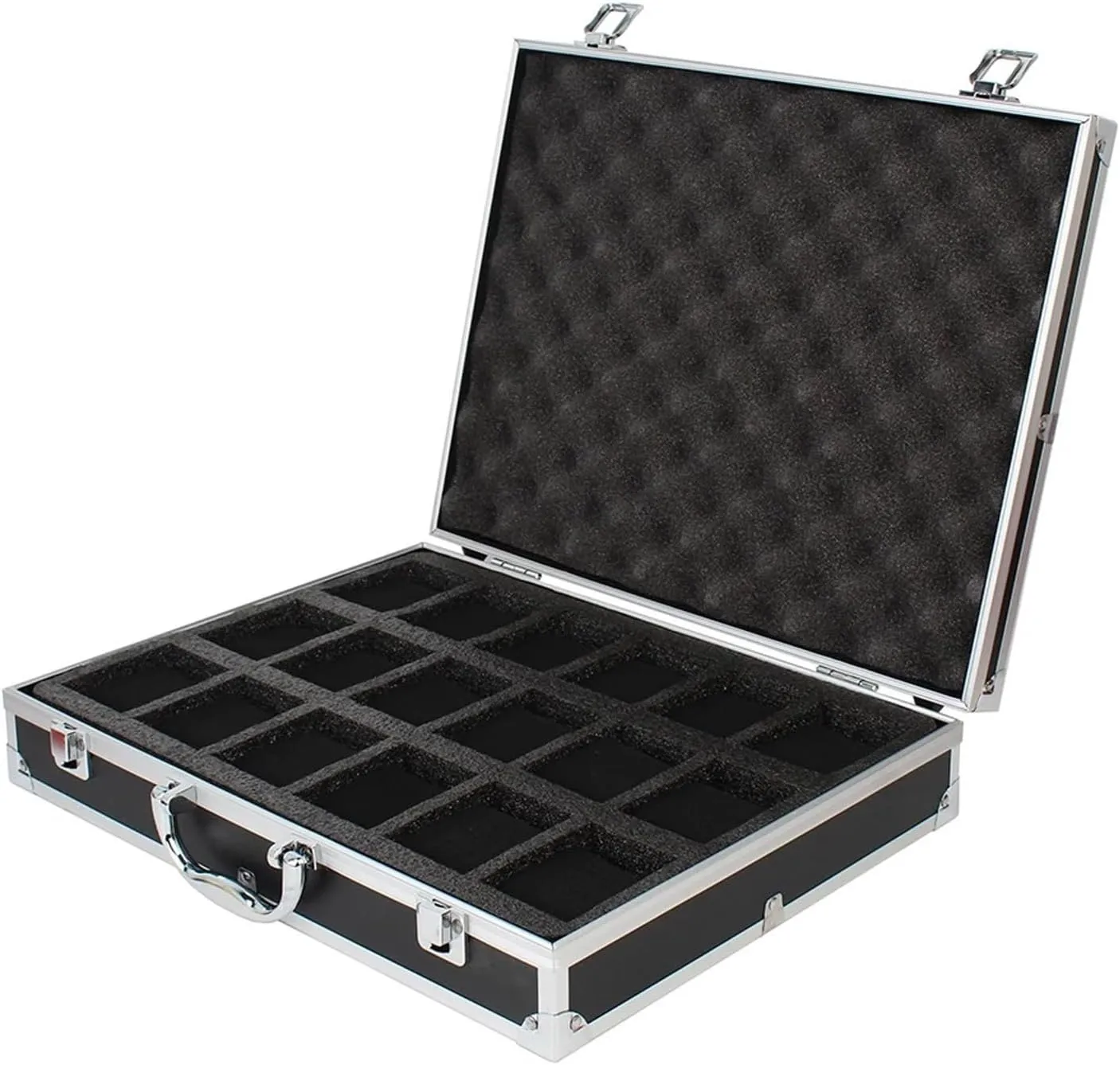Box Aluminum Alloy Product Storage Clock Box Collection Gift Boxes(Black) Watch Storage Box, 18 Slots Luxury revoke farmhand Premium Quality Watch 