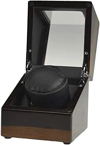 Box for Single Watch, Solid Wood Automatic Rotating Watch Box Brown and Black, Suitable for Men and Women,Black Watch zeal mercy Box Watch Storage Box Watch Winder 