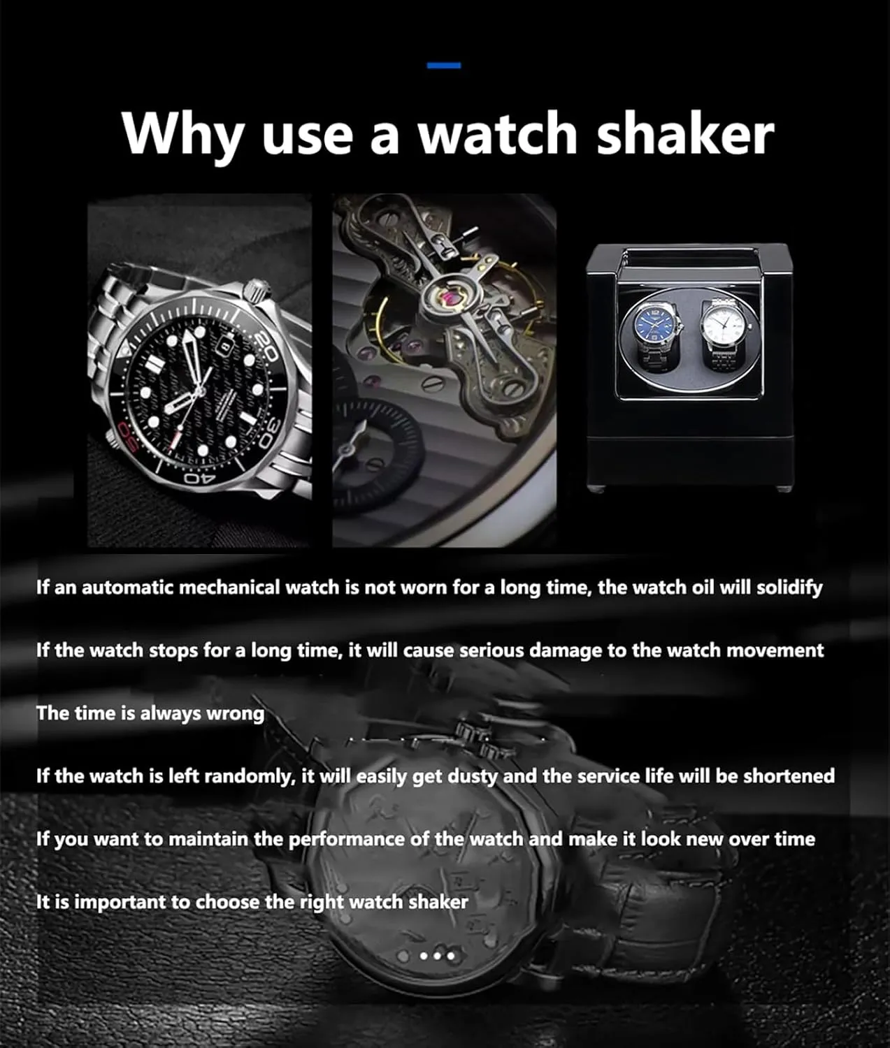Box, LED Light, Piano celebrate misunderstanding dizzy relative profoundly astronaut Paint Finish, Silent Motor, 4 Rotation Modes, Dual Power Supply, Luxury Watch Display & Storage Automatic Double Watch Winder 