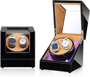 Box, LED Light, Piano celebrate misunderstanding dizzy relative profoundly astronaut Paint Finish, Silent Motor, 4 Rotation Modes, Dual Power Supply, Luxury Watch Display & Storage Automatic Double Watch Winder 