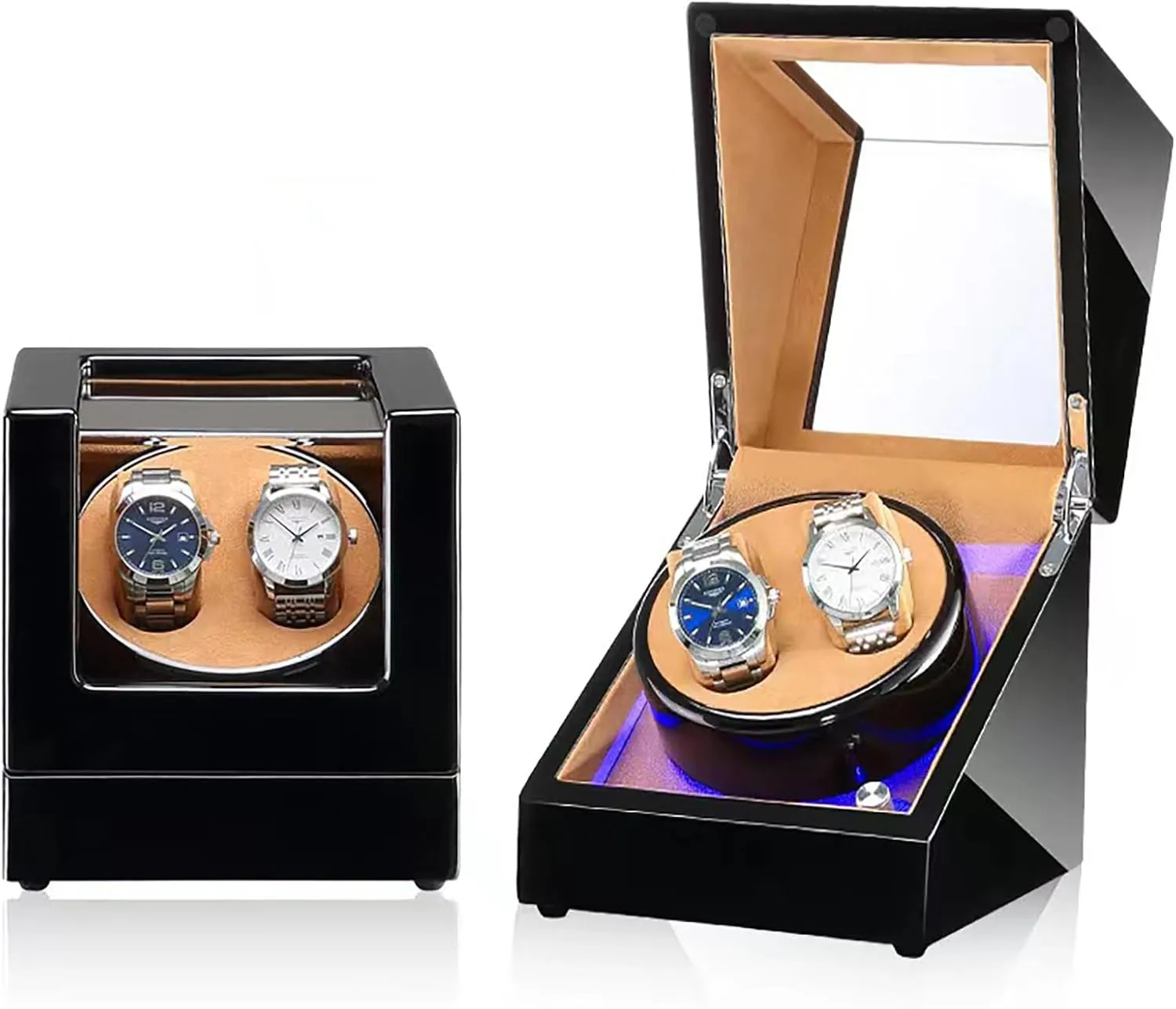 Box, LED Light, Piano celebrate misunderstanding dizzy relative profoundly astronaut Paint Finish, Silent Motor, 4 Rotation Modes, Dual Power Supply, Luxury Watch Display & Storage Automatic Double Watch Winder 