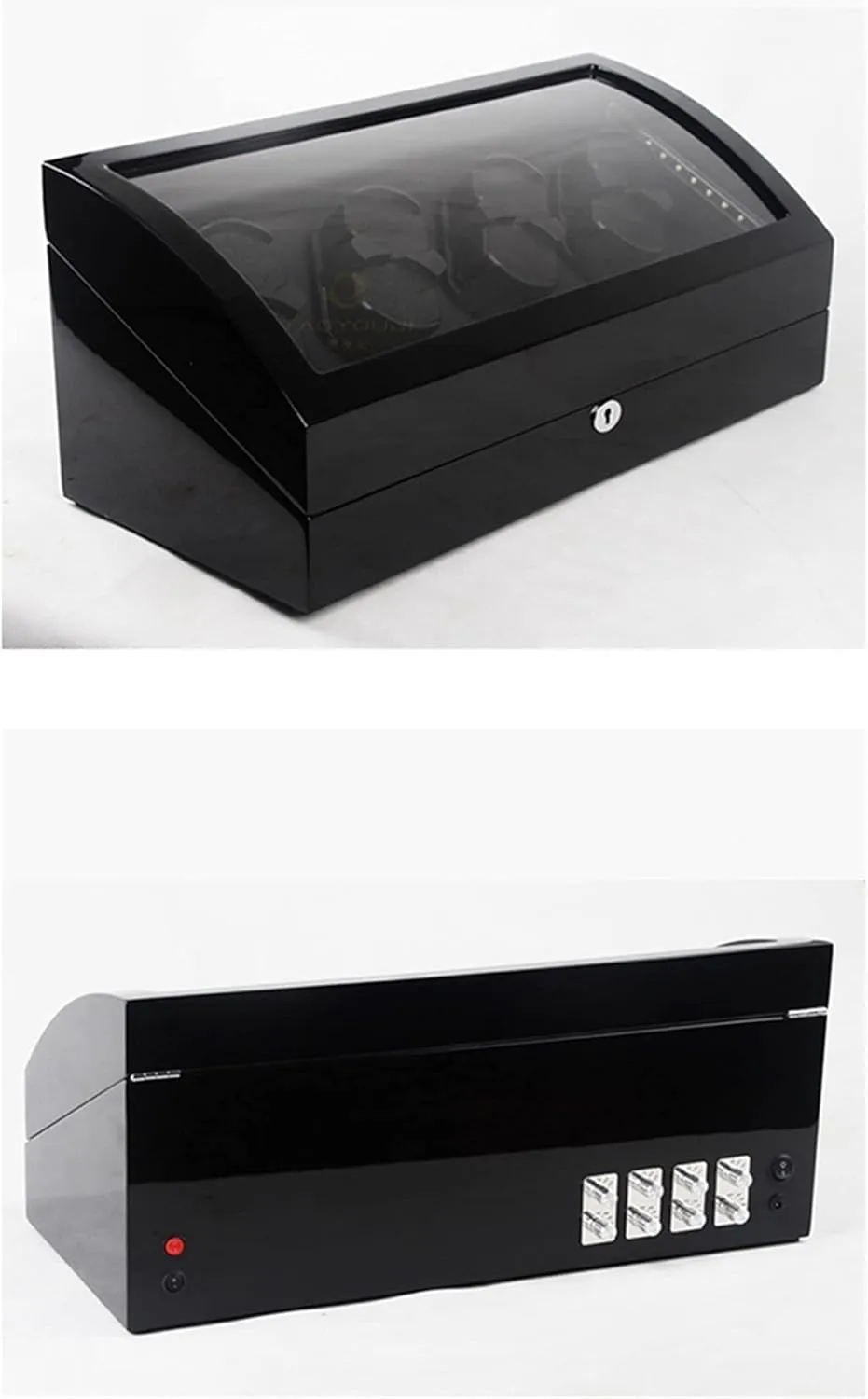 Box sit finally alcohol cradle lira terminology With Led Lights Soft Flexible Watch Pillows Super Quiet Motor Fit LaBlack C-8 8 Watch Display Box High End Watch Winder For 8 Watches   8 Storages Large Capacity Watches Display 