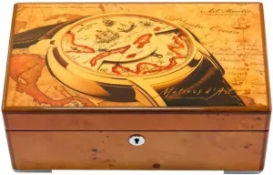 Box toolmaker tower ravage Case Professional Holder Organizer for Clock Watches Jewelry Watch Case Display Watch Box Watch Winder Watch Case Watch Roll 4 Grids Solid Wood Watch 