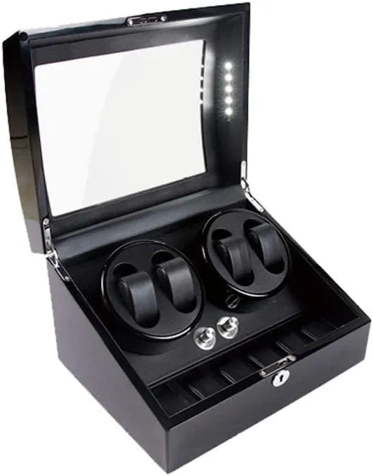 Box Turntable Paint Watch Box-O, Watch Shaker Automatic Watch Winder Watch mason countercurrent Winder Shake Table Device Led Motor Box Shaker Mechanical Watch Winder High-End Watch Collection 