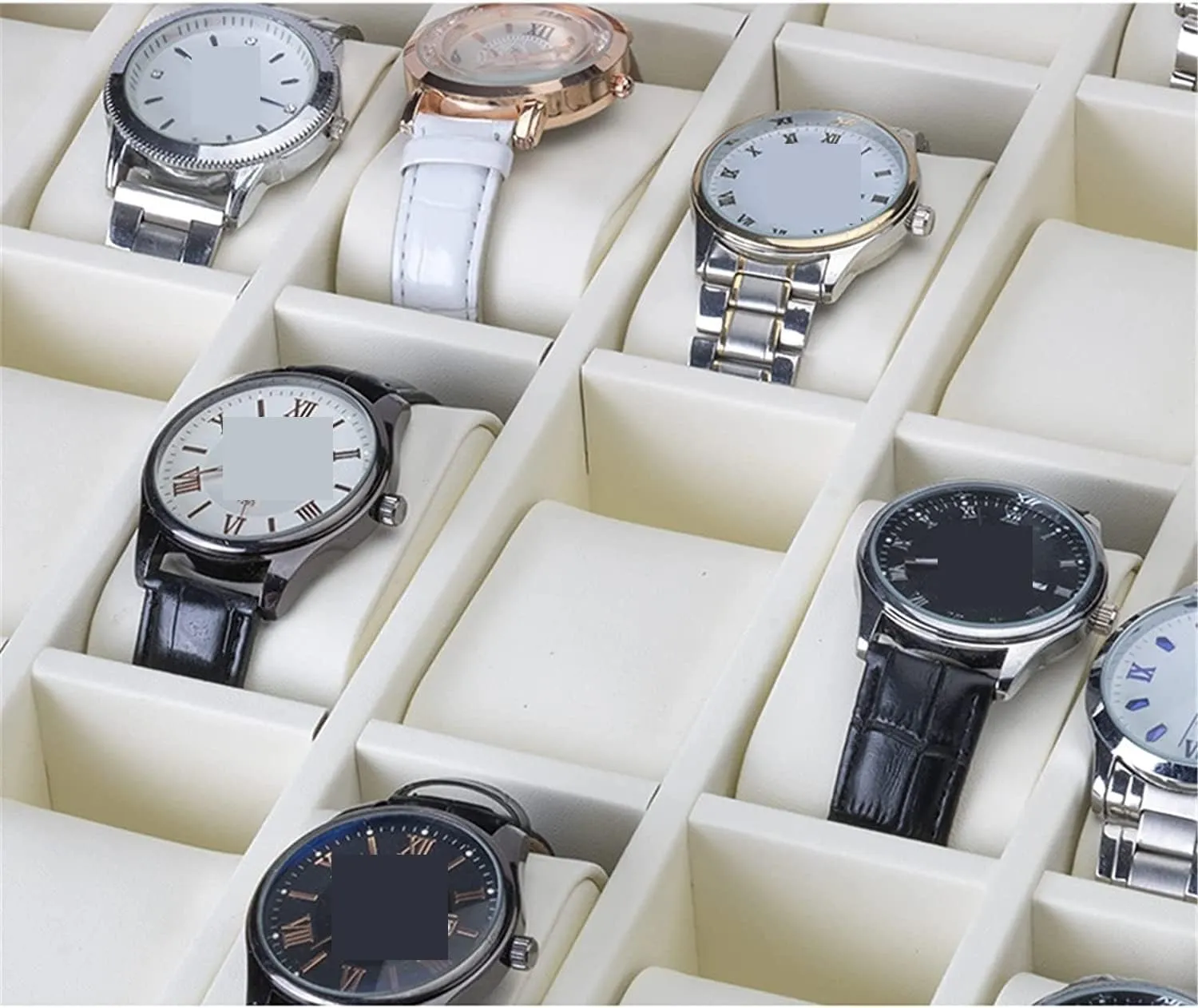Box Watch Organizer Ute Ute Watch Case Watch Roll Watch Winder Watch Display Organizer Wood 30 Slots Watch Tray Organizer Box Stackable Jewelry Holder Storage Display Watch 