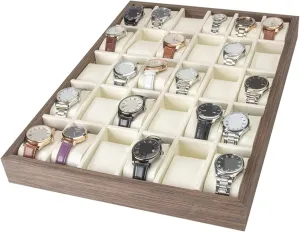Box Watch Organizer Ute Ute Watch Case Watch Roll Watch Winder Watch Display Organizer Wood 30 Slots Watch Tray Organizer Box Stackable Jewelry Holder Storage Display Watch 