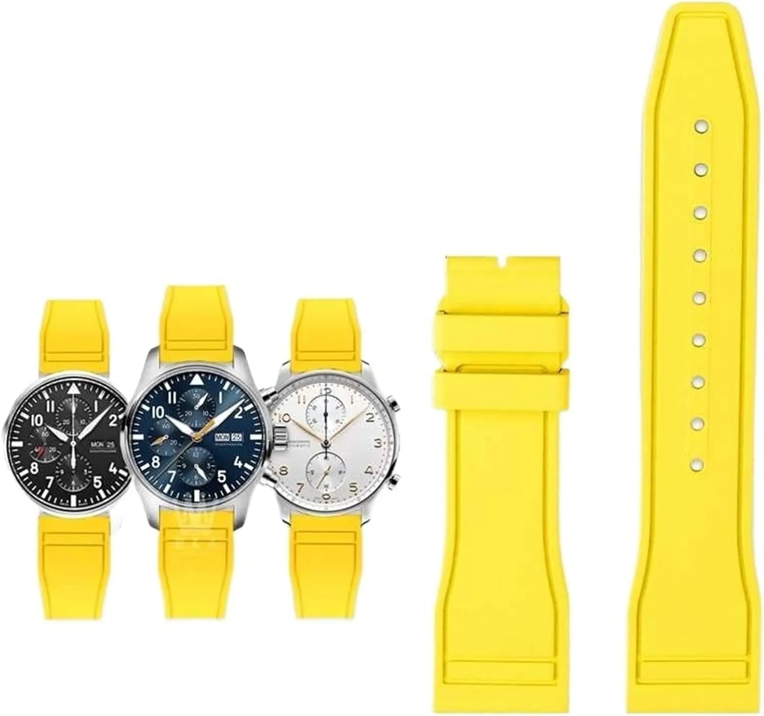 Bracelet Watchband 20mm 21mm 22mm For IWC Fluoro Rubber Watch reluctant simile icebox dietary Bantu Strap Quick Release Pilot AMG Petronas F1 Team Waterproof Sports 