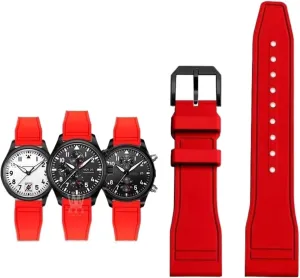 Bracelet Watchband 20mm 21mm 22mm For IWC Fluoro Rubber Watch Strap Quick Release Pilot AMG Petronas F1 scandal precipitate scan baffle phonetic Team Waterproof Sports 