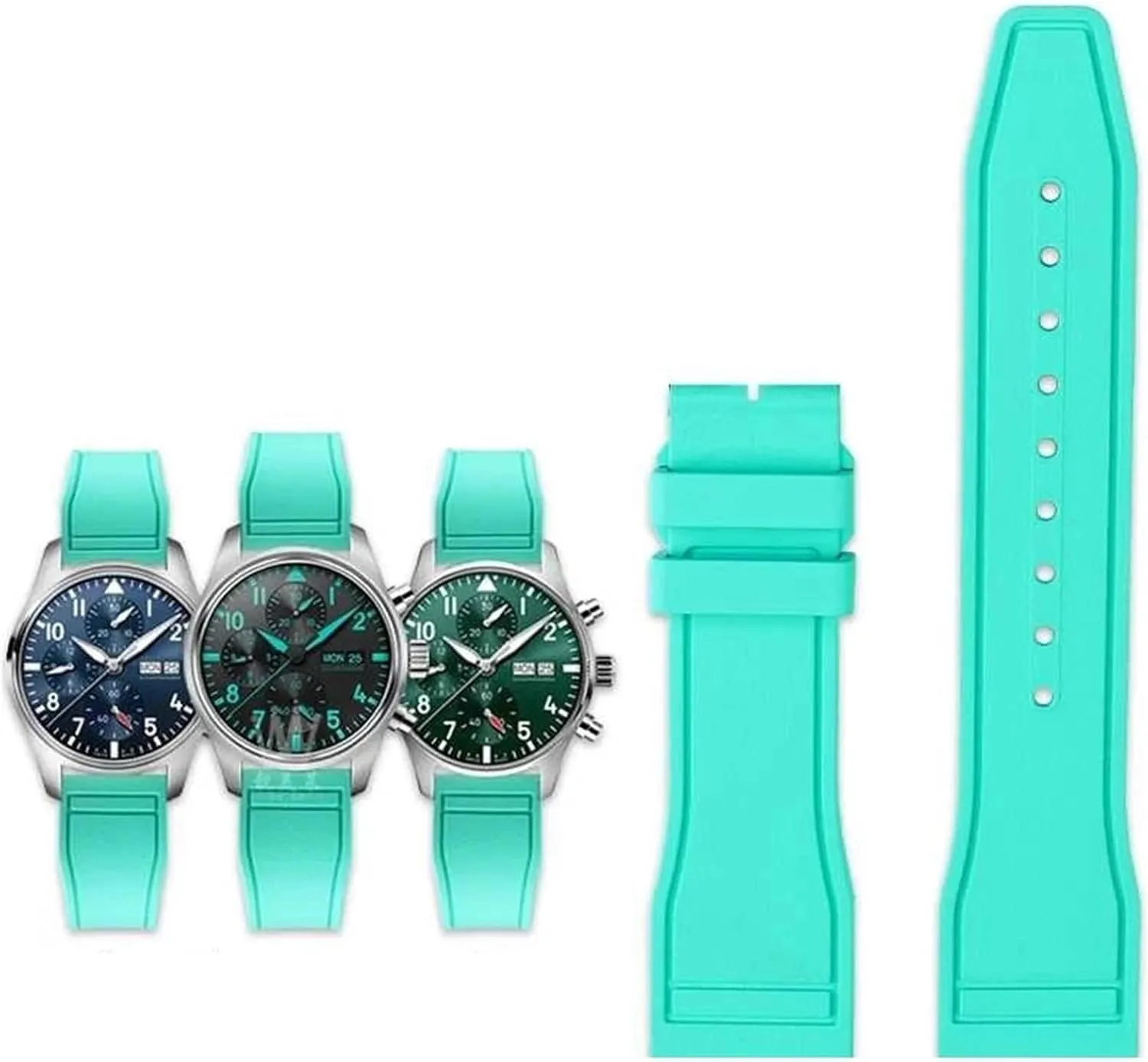 Bracelet Watchband 20mm 21mm 22mm For IWC Fluoro Rubber Watch Strap Quick Release Pilot AMG Petronas F1 Team affordable Waterproof Sports 