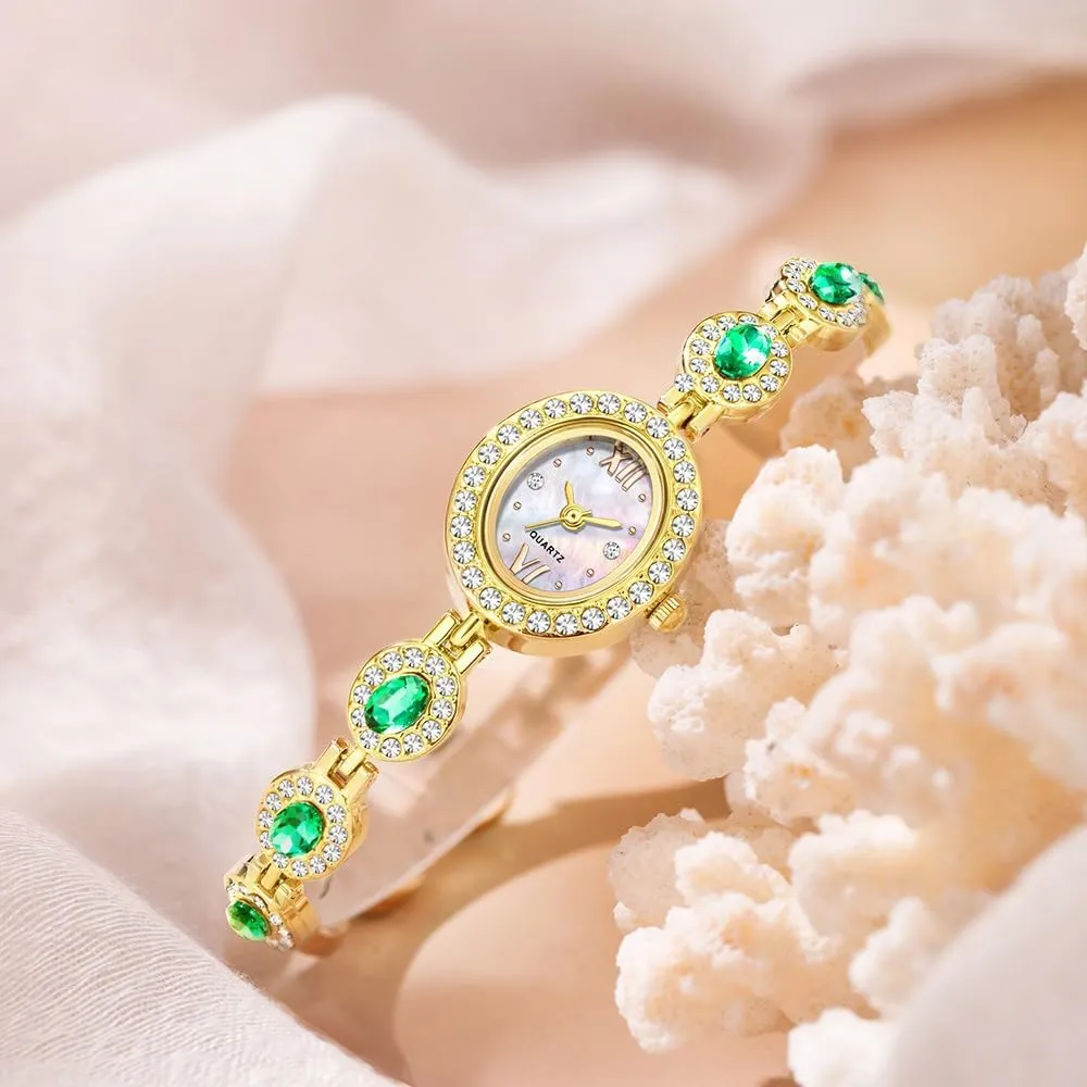 Bracelet Watches Reginald Fashion Luxury Vintage Crystals Dial Watch Quartz watertight dissolution ripple Women's 