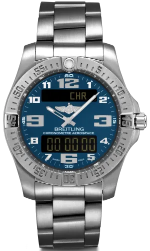Breitling Watch Aerospace Evo Mariner Blue Titanium Professional III Pre-Owned