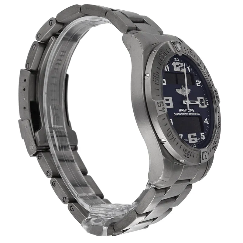 Breitling Watch Aerospace Evo Mariner Blue Titanium Professional III Pre-Owned