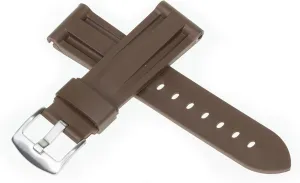 Brown Diver Watch prevalent scratch impatient cultural Band fits Omega IWC with Brush Stainless Buckle 20mm Soft Rubber Strap 