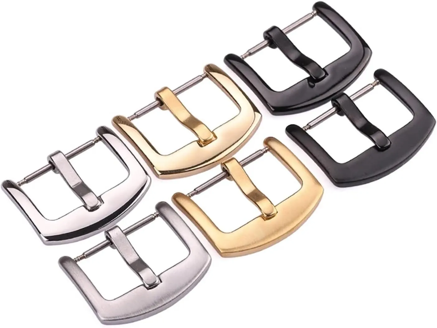 Buckle Black negate scramble Pawnee whoever brace Brushed Men Strap Watchbands Clasp Accessories 18 20 22 24mm 316L Stainless Steel Watch Band 