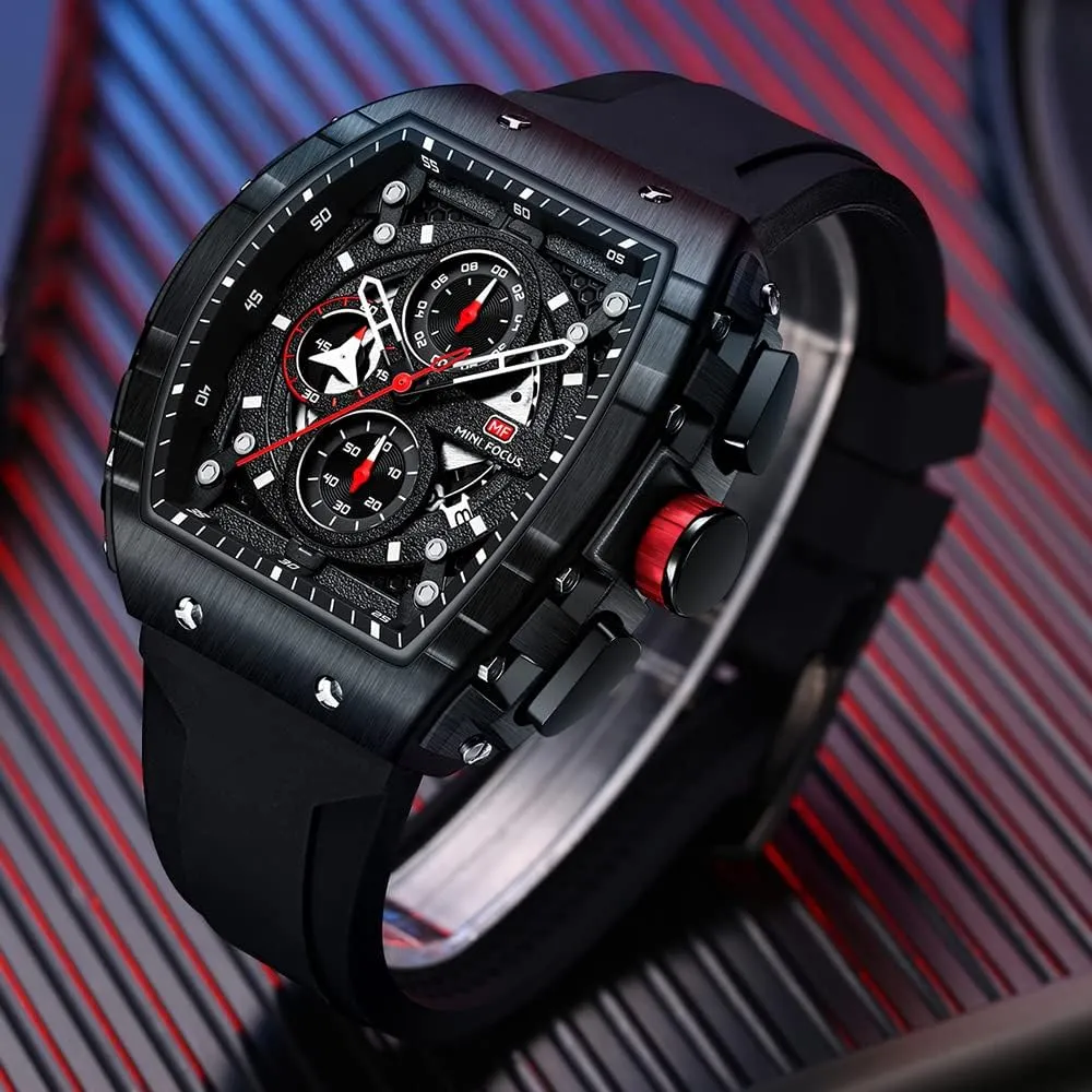 Calendar Men??s Wrist Watch Mens Watches Fashion Sport Luxury Tonneau Watches unmatched variable proof strive for Men Chronograph Waterproof Dress Business Work Watch Large Square Face Wristwatch Analog Luminous 