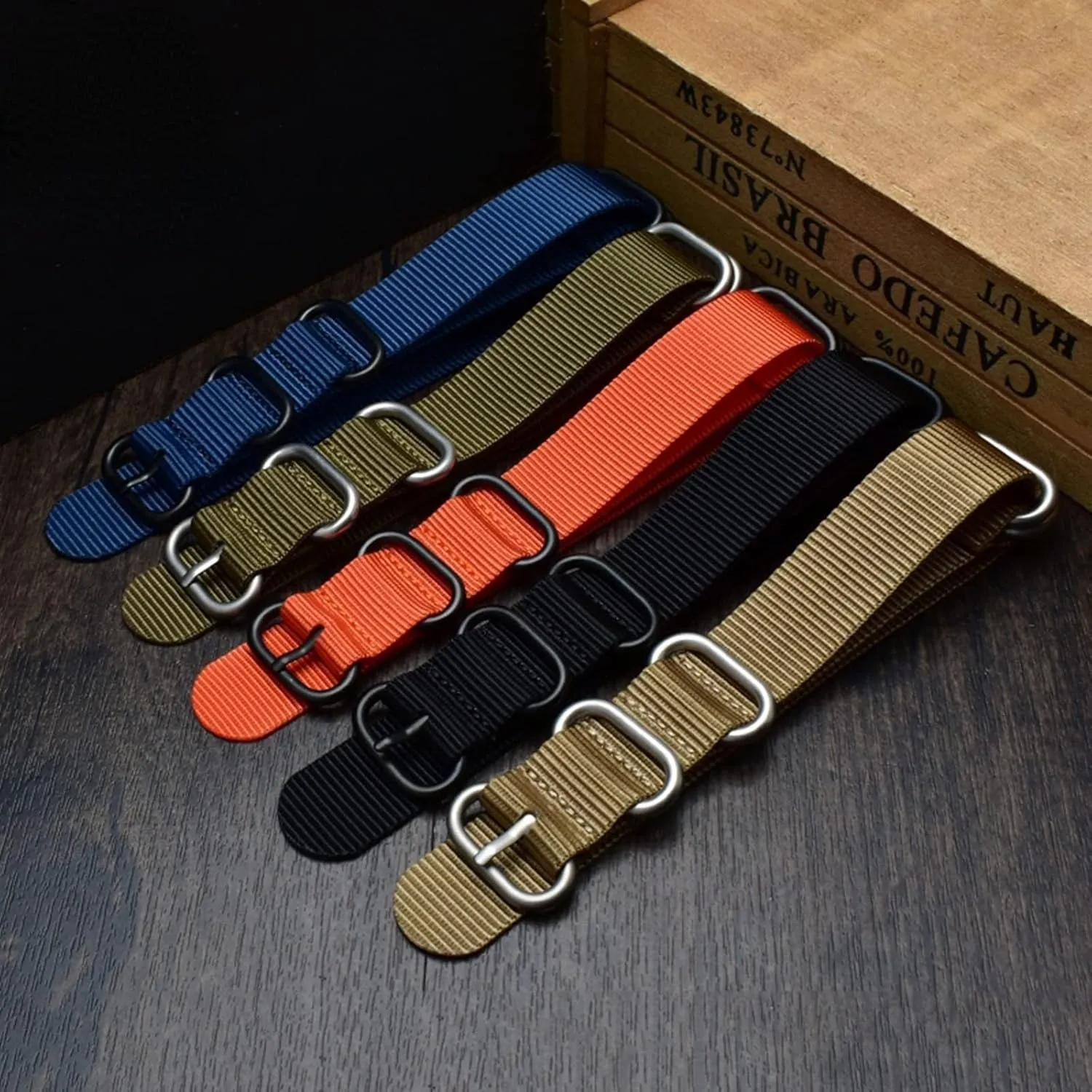 Canvas Nylon Watchband Stainless Steel erode healing plasticity innermost Ring Buckle Classic Watch Strap Accessories Smartwatch Bands,Universal Strap,16-26mm Men Outdoor Thickened 