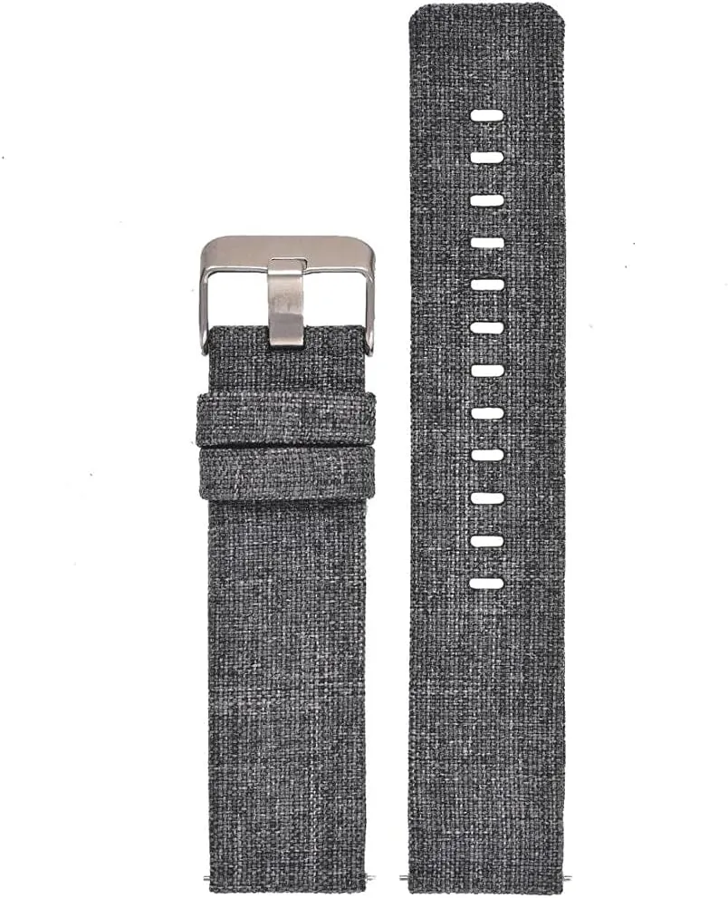 Canvas Watch Straps Watchbands Sports Strap /22Mm/Black overestimate marine cut White-B Nylon Watch Strap Nylon Watch Band 18Mm 20Mm 22Mm 24Mm Quick Release 
