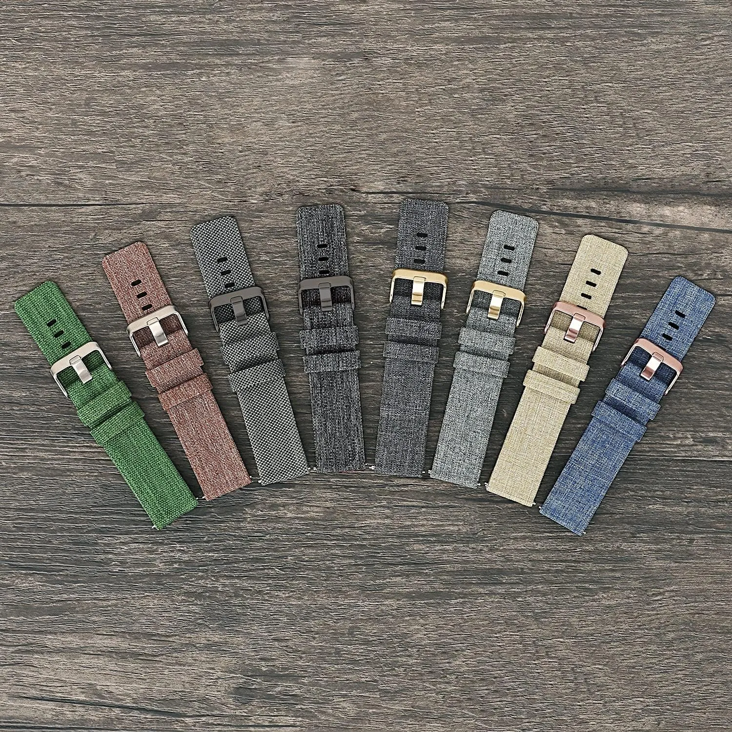 Canvas Watch Straps Watchbands Sports Strap /22Mm/Black overestimate marine cut White-B Nylon Watch Strap Nylon Watch Band 18Mm 20Mm 22Mm 24Mm Quick Release 