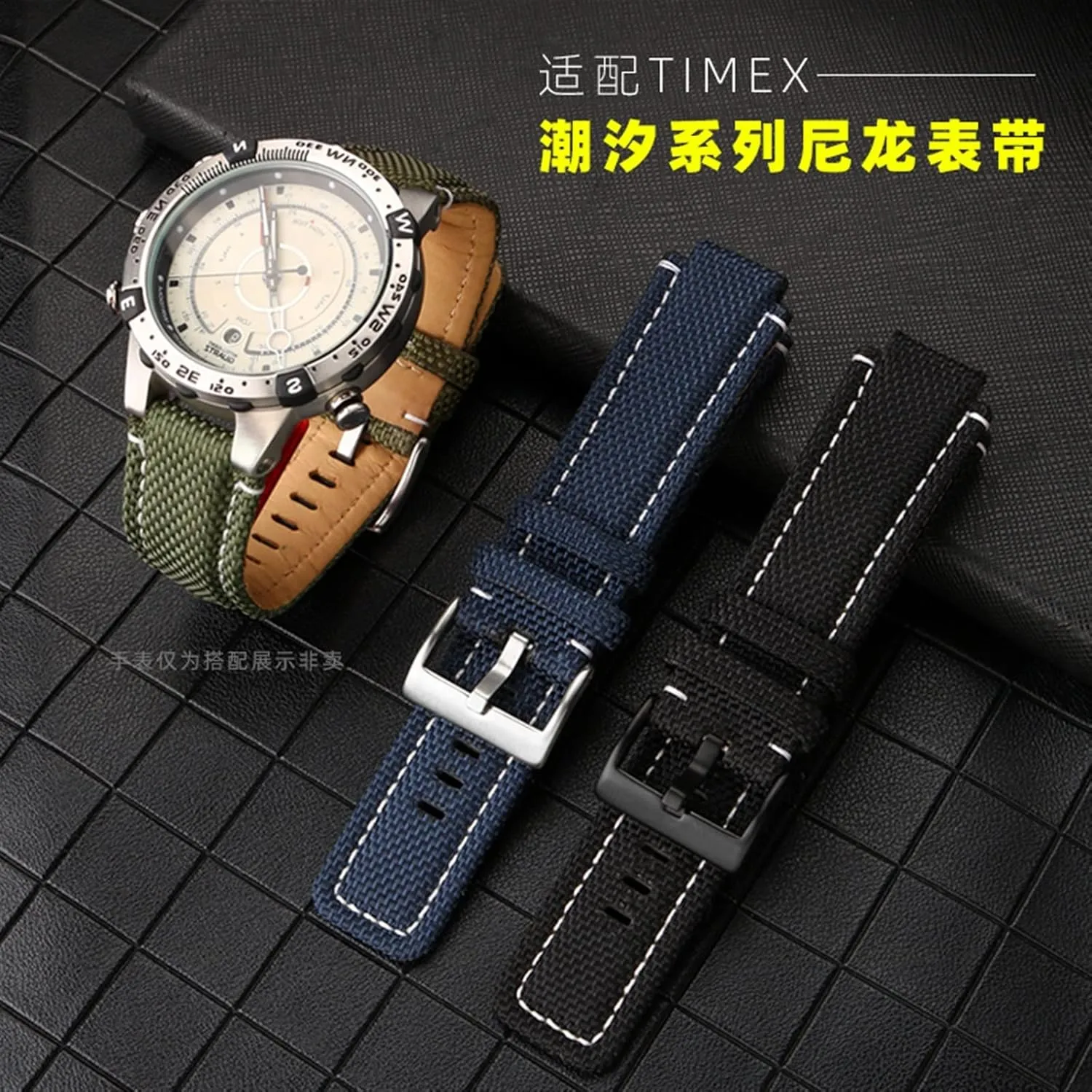 Canvas watchband Men Suitable for timex Tide Compass T2N720 T2N721 T2N739 Nylon Watch Band convenience 24x16mm 