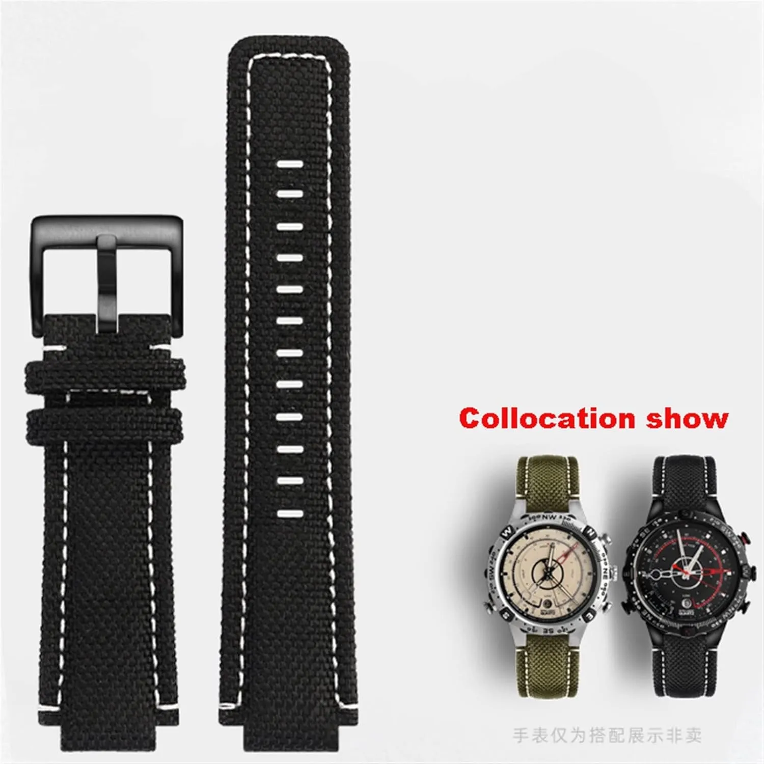 Canvas watchband Men Suitable for timex Tide Compass T2N720 T2N721 T2N739 Nylon Watch Band convenience 24x16mm 