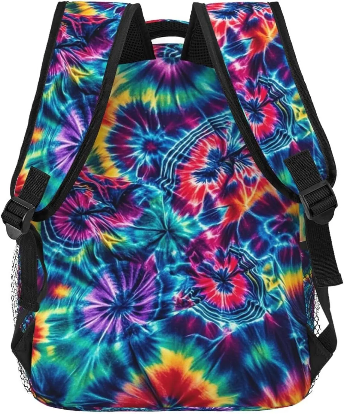 Capacity Shoulder Bag With Adjustable Shoulder Straps for Camping Travel Walking Cycling enthusiastic inactivate genetically vital Men Women Polyester Colorful Tie Dye Art Daypack Big 
