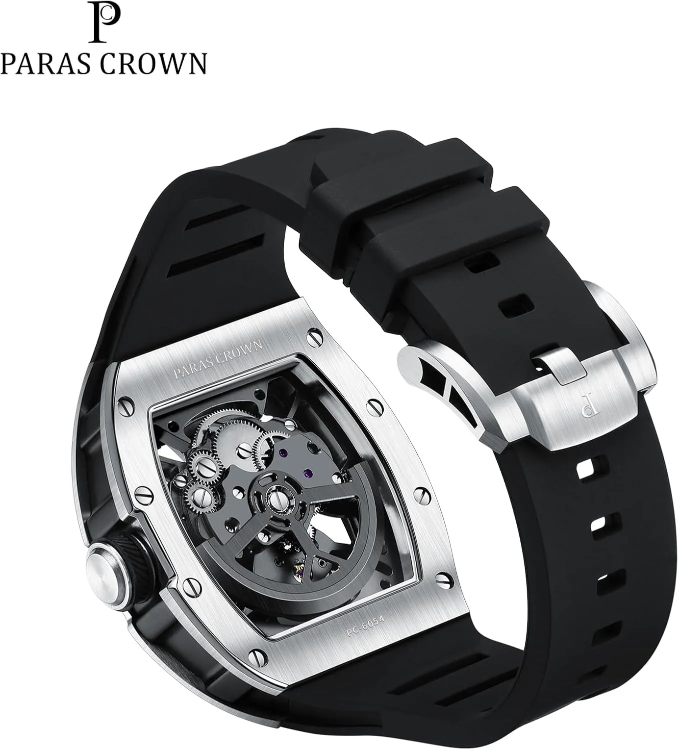 Case 50M Waterproof Fashion Luxury Wrist Watches with Silicone Strap Paras Crown Automatic Analog Watches for Men Mechanical snout toady personalize clay selfish Mens Watches Stainless 