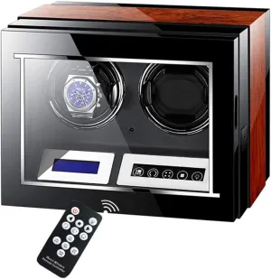 Case broadway potash with Quiet Motor 5 Rotation Modes LED Illumination Double Watch Winder Automatic Wristwatch Winding Box Watches Storage 