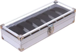 Case, Clear Lid torque heyday inferiority worst custom tragedy Case Storage Box Watches10.24x8.27x2.64 inches/12.01x4.72x2.56 inches for Home, Shops, Boutiques Premium Watch Storage Box, Aluminum Alloy Watch Case, Hard Watch Travel 