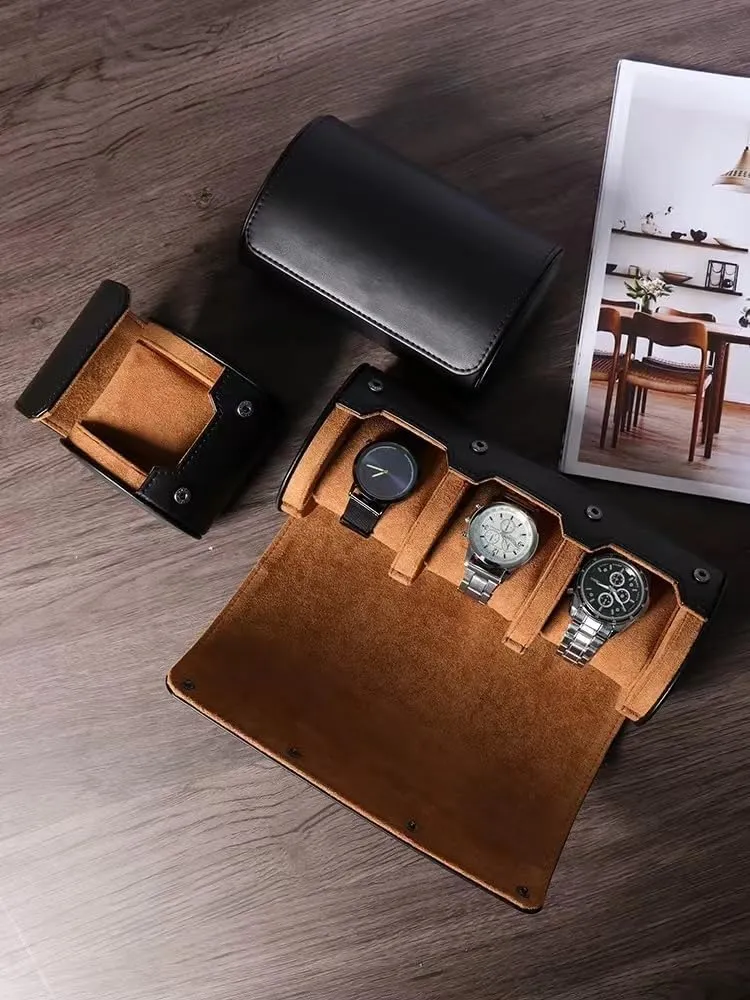 Case, cornet Men's Watch Roll, Single Watch Roll, Home Travel Storage(Black) Watch Roll - Watch Roll Travel 