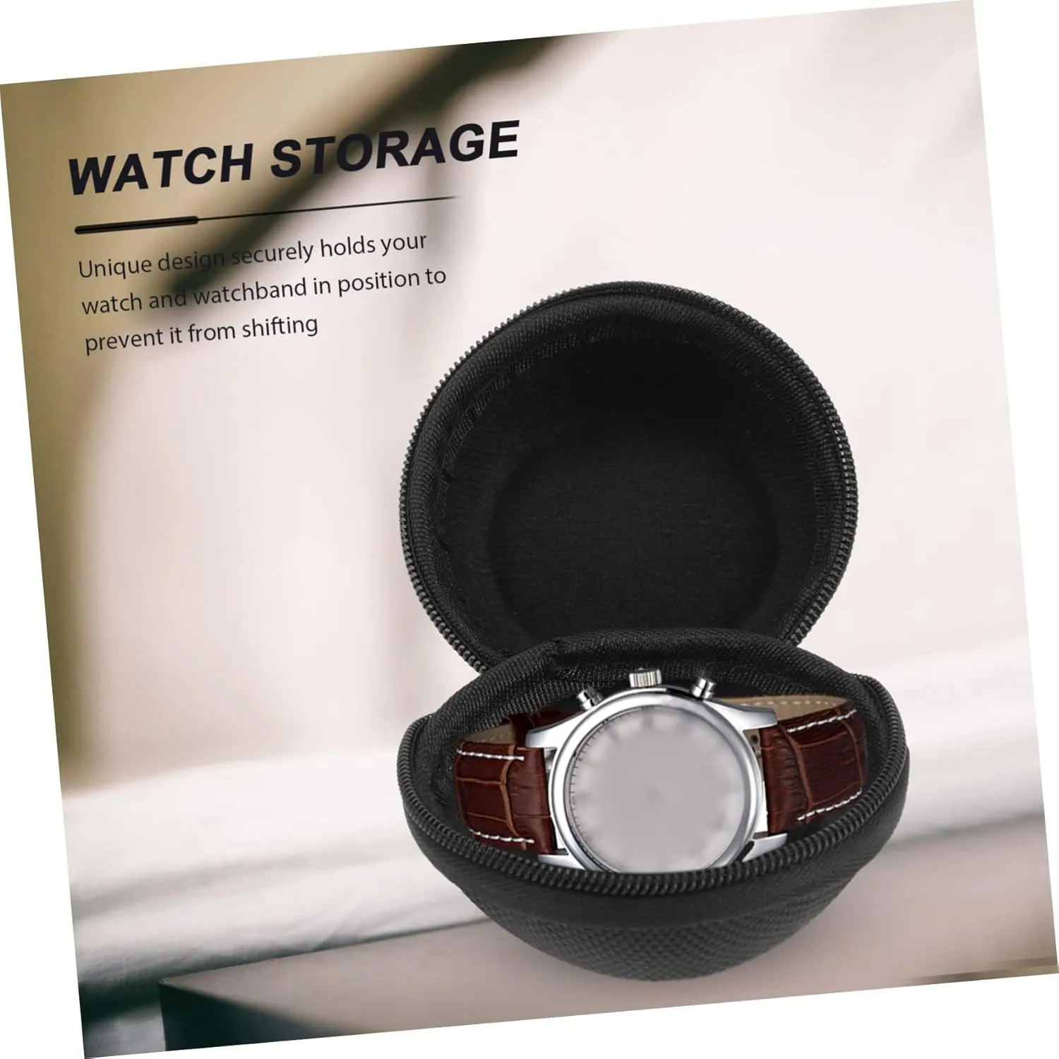 Case Silverware spectacularly tent icy Cable Wristwatch Storage Case Bank Black Eva TENDYCOCO 4 Pcs Watch Box for Charger Foam Watch Holder Travel Trays Stand Winder Cord Watch Display 