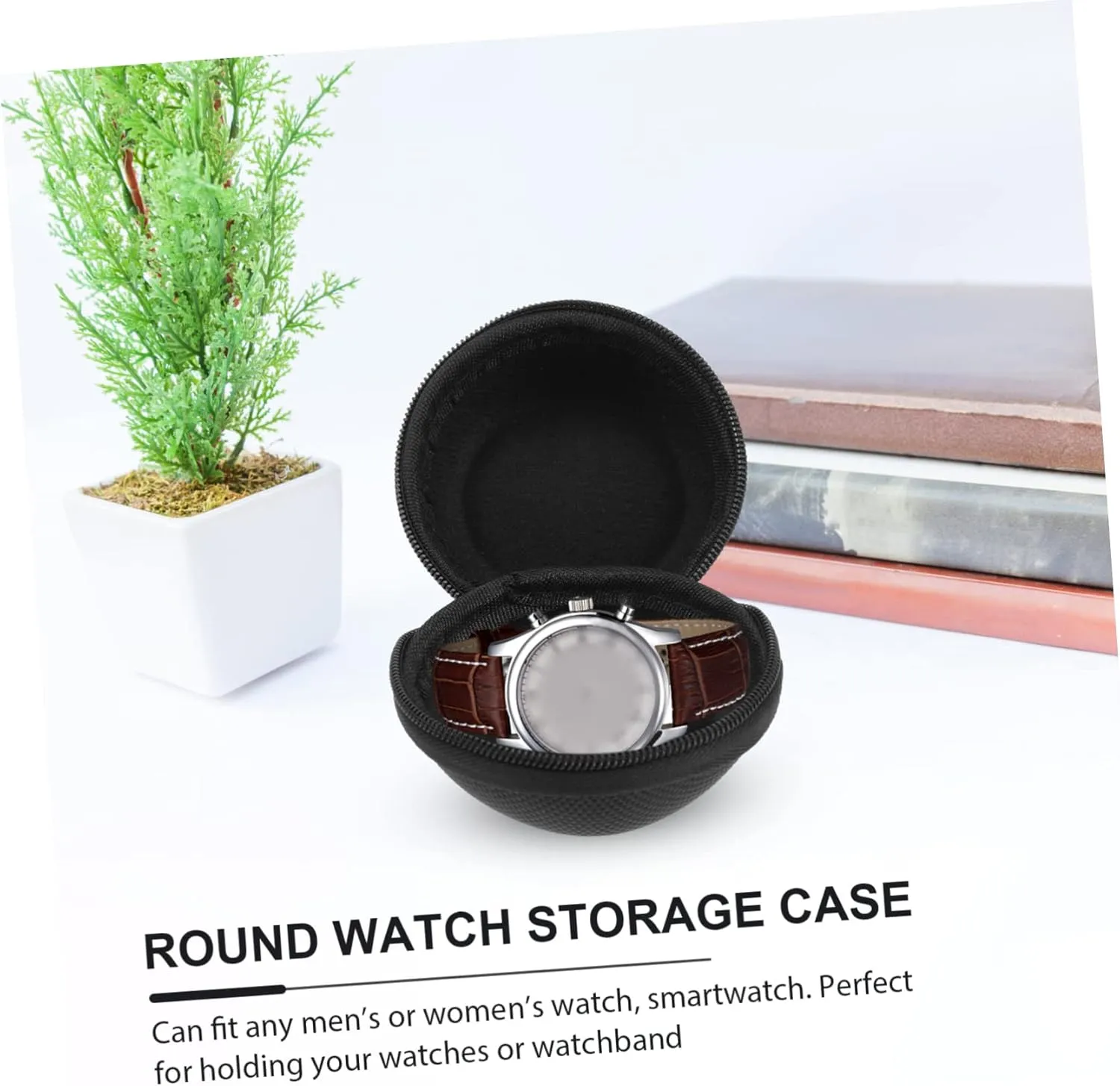 Case Silverware spectacularly tent icy Cable Wristwatch Storage Case Bank Black Eva TENDYCOCO 4 Pcs Watch Box for Charger Foam Watch Holder Travel Trays Stand Winder Cord Watch Display 